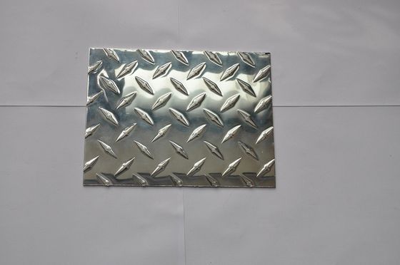 Lamiera striata di alluminio dell'OEM, strato di alluminio impresso diamante d'argento